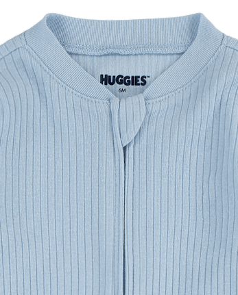 Baby Boys Huggies Ribbed Footed Coverall