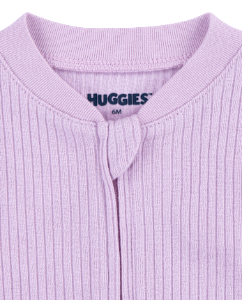 Baby Girls Huggies Ribbed Footed Coverall