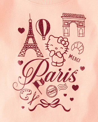 Toddler Girls Hello KittyÂ® Glitter Paris Baby Tee