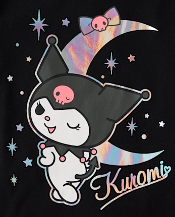 T-shirt graphique holographique Kuromi™ pour fille