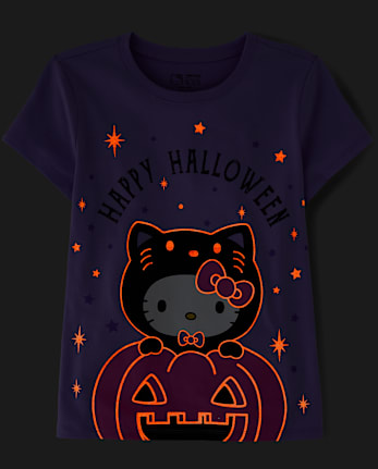 T-shirt graphique Hello Kitty® Glow Happy Halloween pour fille