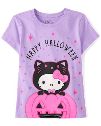 T-shirt graphique Hello Kitty® Glow Happy Halloween pour fille