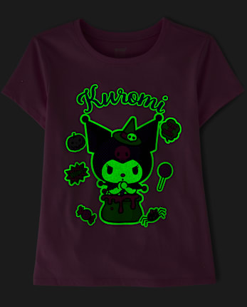 T-shirt graphique Halloween Glow Kuromi™ pour filles