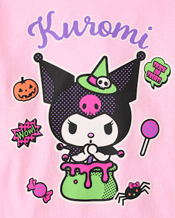 T-shirt graphique Halloween Glow Kuromi™ pour filles