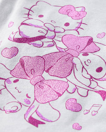 T-shirt bébé Hello Kitty® et ses amis à nœud pailleté pour fille