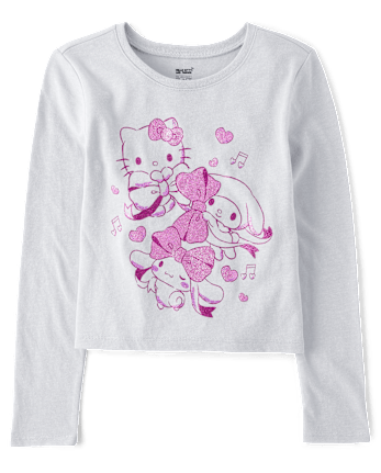 T-shirt bébé Hello Kitty® et ses amis à nœud pailleté pour fille