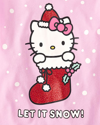 Girls Hello Kitty® Glitter Stocking Graphic Tee
