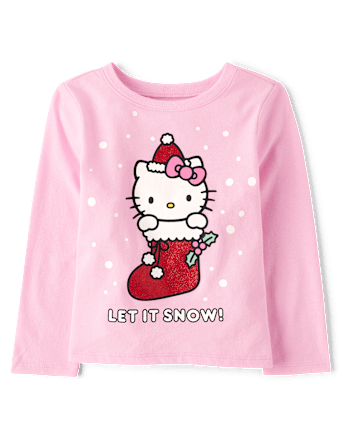 Toddler Girls Hello Kitty® Glitter Stocking Graphic Tee