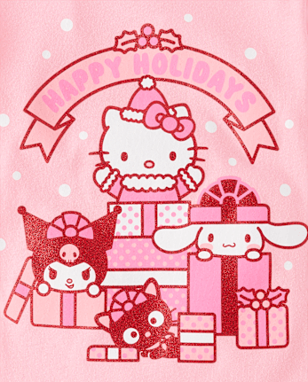 Toddler Girls Hello Kitty® And Friends Glitter Happy Holidays Graphic Tee