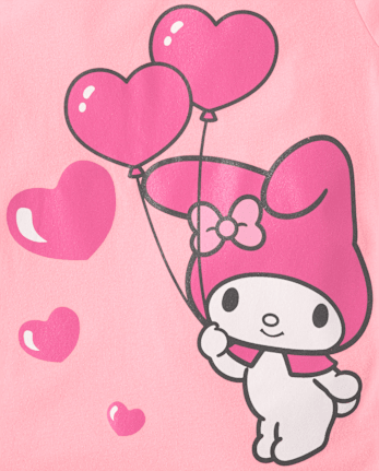 Girls My Melodyâ¢ Glitter Balloon Graphic Tee