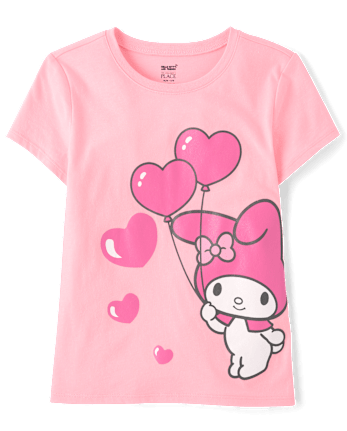 Girls My Melodyâ¢ Glitter Balloon Graphic Tee