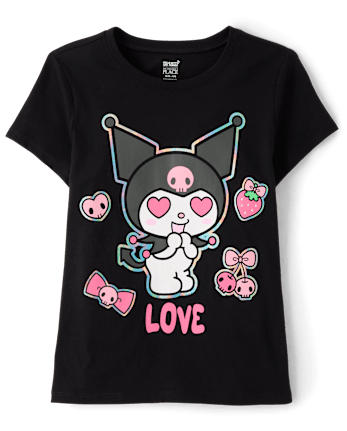 Girls Kuromi™ Holographic Icons Graphic Tee