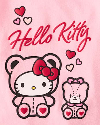 Toddler Girls Hello KittyÂ® Puff Print Bear Graphic Tee