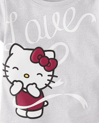 Toddler Girls Hello KittyÂ® Puff Print Love Baby Tee