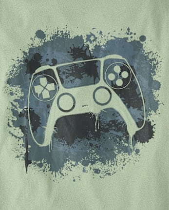 Boys Camo Game Controller Graphic Tee