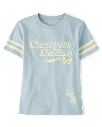 Girls Chase Your Dreams Oversized Graphic Tee