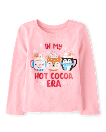 Baby And Toddler Girls In My Hot Cocoa Era Graphic Tee