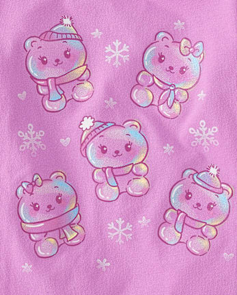 Baby And Toddler Girls Winter Bears Graphic Tee