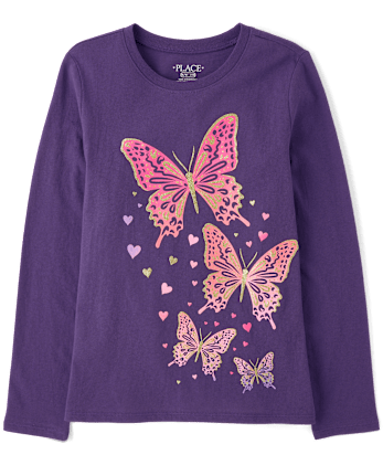 Girls Butterflies Graphic Tee