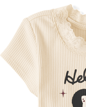 Girls Hello Kitty® Embellished Ribbed Baby Tee