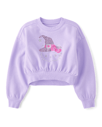 Girls Hello Kitty® Rhinestone Premium Fleece Sweatshirt