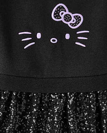 Girls Hello KittyÂ® Sequin Sweatshirt Dress