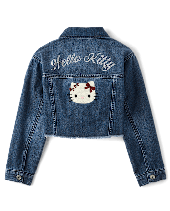 Girls Hello Kitty® Embroidered Denim Jacket