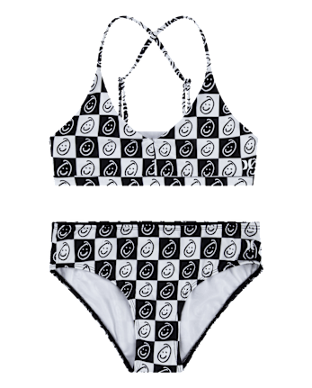 Girls Hurley Checkered Bikini Swimsuit