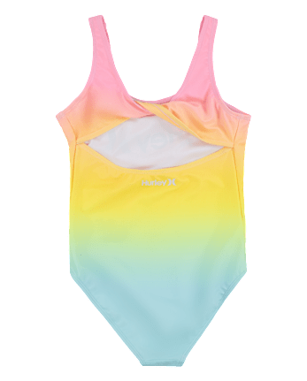 Girls Hurley Rainbow Gradient One Piece Swimsuit