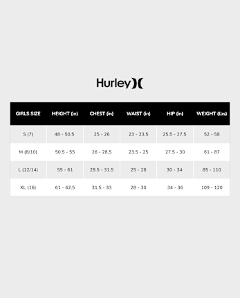 Girls Hurley Rainbow Gradient One Piece Swimsuit