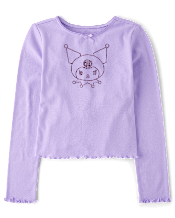 Girls Kuromiâ¢ Rhinestone Ribbed Baby Tee