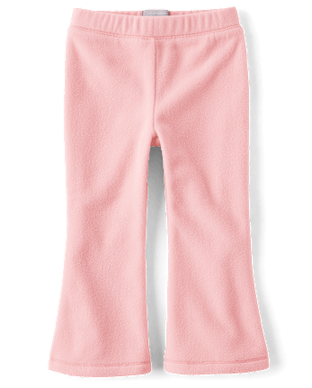 Pantalon de survêtement évasé en micropolaire pour petite fille