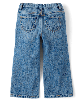 Toddler Girls Foil Wide Leg Jeans