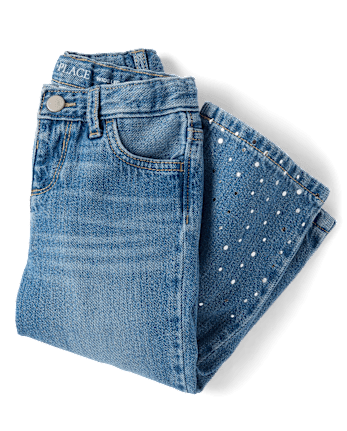 Toddler Girls Foil Wide Leg Jeans