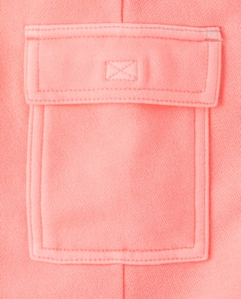 Toddler Garment Dyed Premium Fleece Wide Leg Cargo Lounge Pants