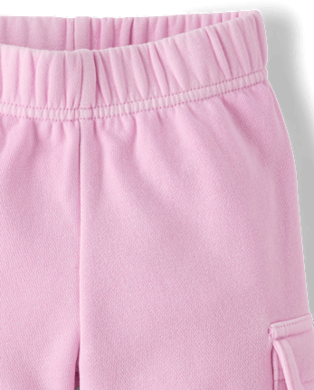 Toddler Garment Dyed Premium Fleece Wide Leg Cargo Lounge Pants