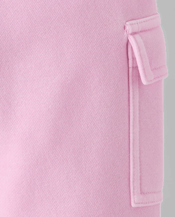 Toddler Garment Dyed Premium Fleece Wide Leg Cargo Lounge Pants