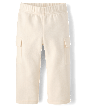 Toddler Garment Dyed Premium Fleece Wide Leg Cargo Lounge Pants