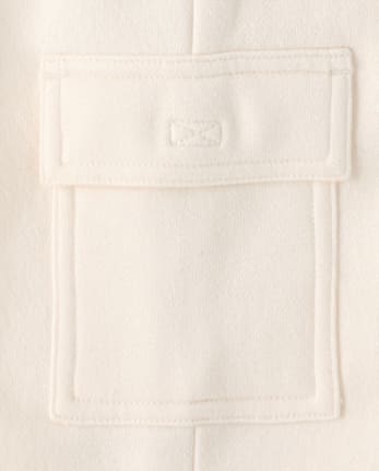 Toddler Garment Dyed Premium Fleece Wide Leg Cargo Lounge Pants