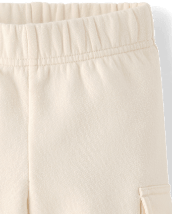 Toddler Garment Dyed Premium Fleece Wide Leg Cargo Lounge Pants