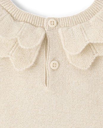 Baby And Toddler Girls Scalloped Sweater Dress
