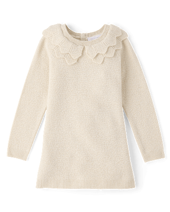 Baby And Toddler Girls Scalloped Sweater Dress