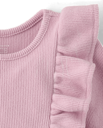 Baby And Toddler Girls Plush Winter Waffle Thermal Babydoll Dress