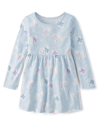 Baby And Toddler Girls Print Babydoll Dress