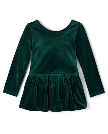 Baby And Toddler Girls Velour Bubble Dress
