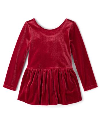 Baby And Toddler Girls Velour Bubble Dress