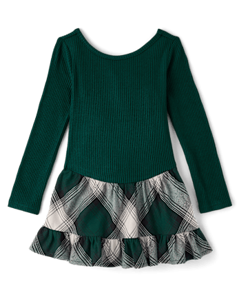 Baby And Toddler Girls Plaid Drop Waist Dress