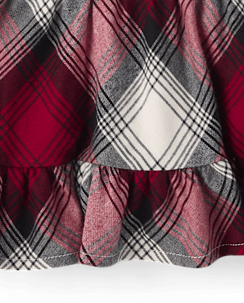 Robe à carreaux taille basse pour bébé et petite fille