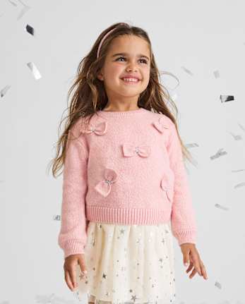 Pull à nœud pour petite fille