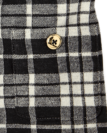Toddler Girls Plaid Skirtall 2-Piece Outfit Set